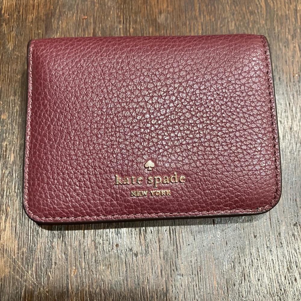 Kate Spade Plum Leather Card Holder